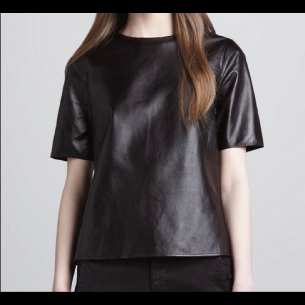 Vince faux leather shirt